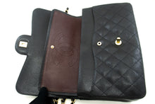 CHANEL Classic Large 11" Grained Calfskin Chain Shoulder Bag Black L65 hannari-shop