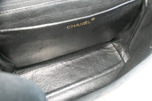 Τσάντα CHANEL Caviar Handle Bag Kelly Black Flap Leather Gold L92 hannari-shop