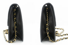 CHANEL Chain Shoulder Bag Clutch Μαύρο καπιτονέ πτερύγιο Lambskin τσαντάκι m23 hannari-shop
