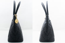CHANEL Gold Medallion Caviar Shoulder Bag Grand Shopping Tote L79 hannari-shop