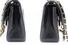 CHANEL Klassieke schoudertas met dubbele flap en ketting van 9 cm Zwart lamsleer L62 hannari-shop