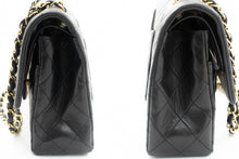 CHANEL Classic Double Flap 10" kæde skuldertaske Sort lammeskind g98 hannari-shop