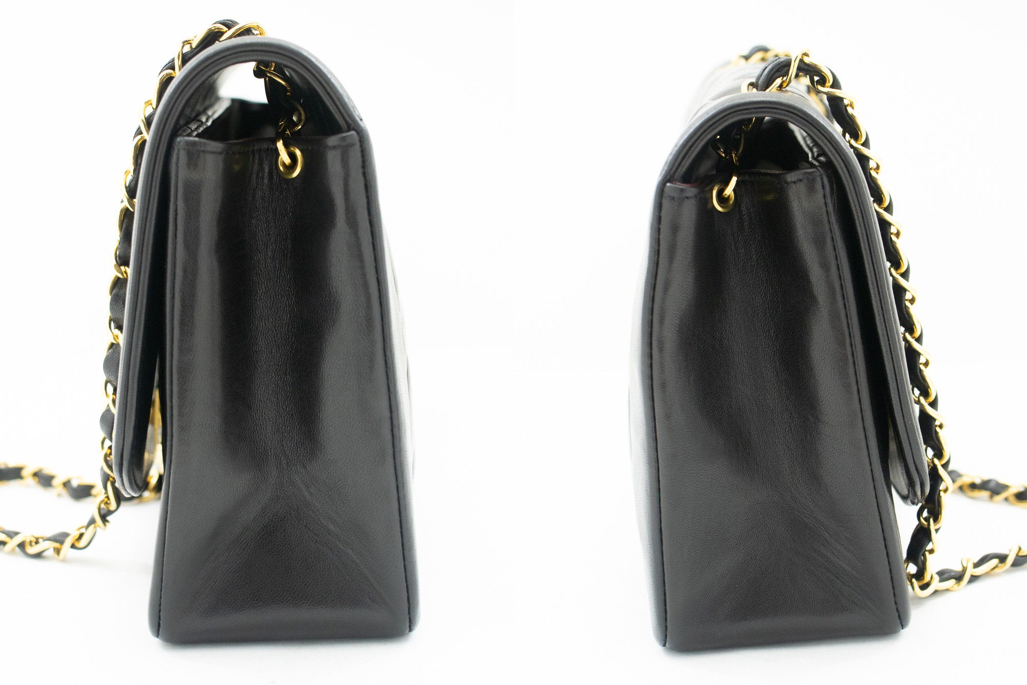 CHANEL Diana Flap Chain Shoulder Bag Black Quilted Lambskin j90 –  hannari-shop