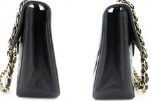 CHANEL Classic Large 13" Flap Chain Shoulder Bag Black Lambskin j71 hannari-shop