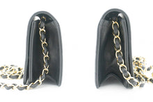 CHANEL Full Flap Chain Shoulder Bag Clutch Black Quilted Lambskin j67 hannari-shop