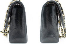CHANEL Classic Double Flap 10" Chain Shoulder Bag Black Lambskin L74 hannari-shop