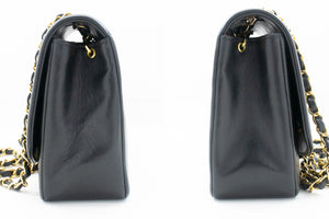 CHANEL Diana Flap Chain Shoulder Bag Black Quilted Lambskin Purse m15 hannari-shop