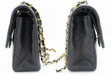 Τσάντα ώμου με αλυσίδα CHANEL Classic Double Flap 10" Μαύρο Lambskin m32 hannari-shop