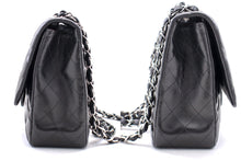 CHANEL Μεγάλη κλασική τσάντα 11" Chain Shoulder Bag Flap Black Lamb h44 hannari-shop