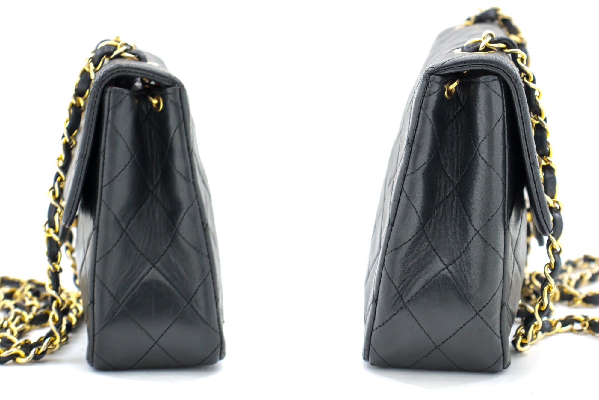 चैनल मिनी स्क्वायर स्मॉल चेन शोल्डर बैग क्रॉसबॉडी ब्लैक क्विल्ट g90 -  हन्नारी-शॉप