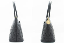 CHANEL Gold Medallion Caviar Skuldertaske Shopping Tote Sort i53 hannari-shop