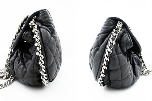 CHANEL Chain Around Shoulder Bag Crossbody Μαύρο δέρμα μοσχαριού δέρμα j91 hannari-shop
