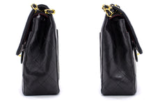 CHANEL 2.55 Double Flap Square Chain Rain Bag Black Lambskin i14 hannari-shop