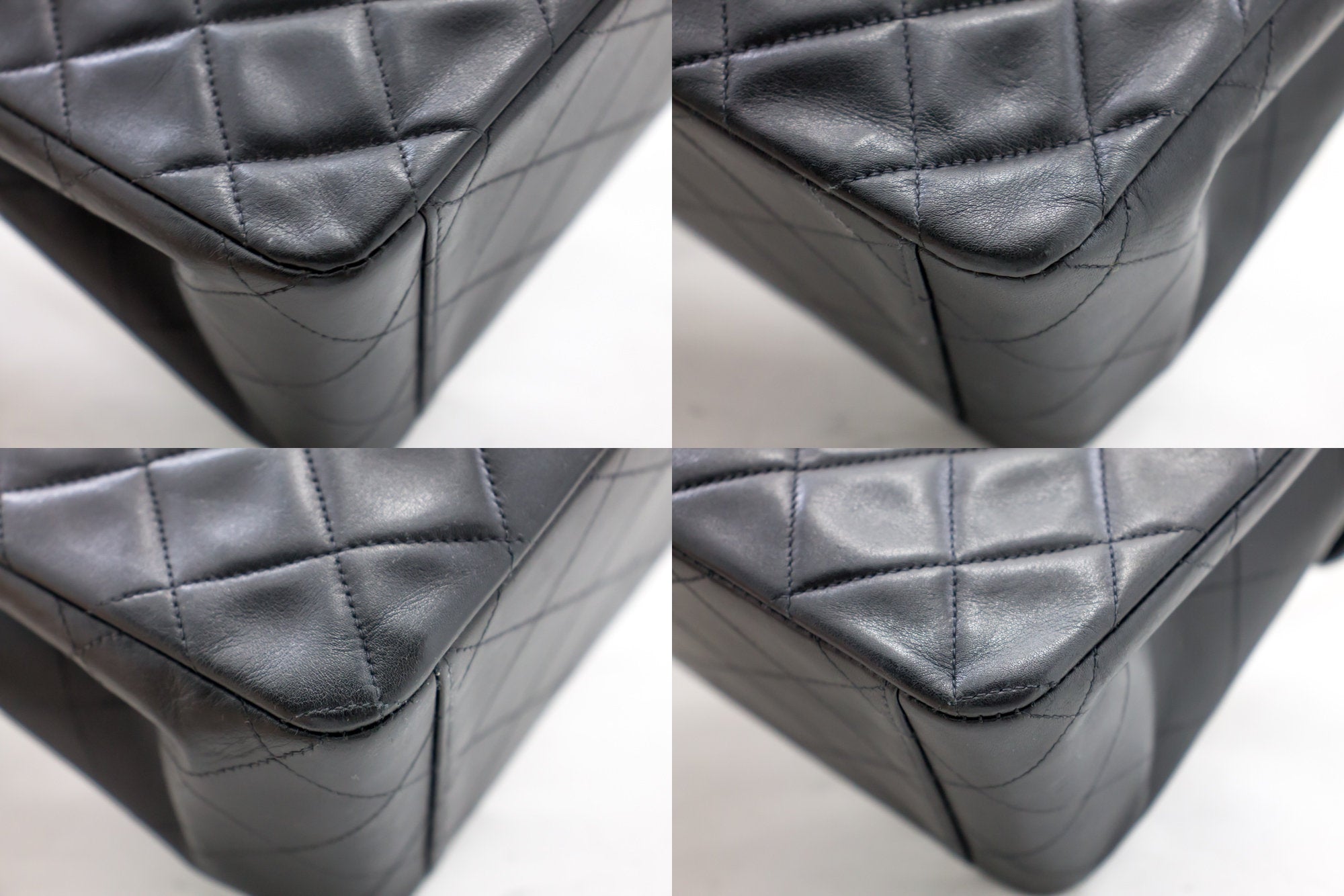CHANEL Large Classic Handbag 11Chain Shoulder Bag Flap Black Lamb h44 –  hannari-shop
