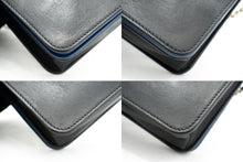 CHANEL Μαύρο μπλε πορτοφόλι σε αλυσίδα WOC Shoulder Bag Crossbody Gold L05 hannari-shop