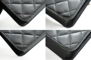 Τσάντα ώμου CHANEL Chain Chain Shoulder Bag Clutch Μαύρο καπιτονέ πτερύγιο Lambskin τσαντάκι L23 hannari-shop