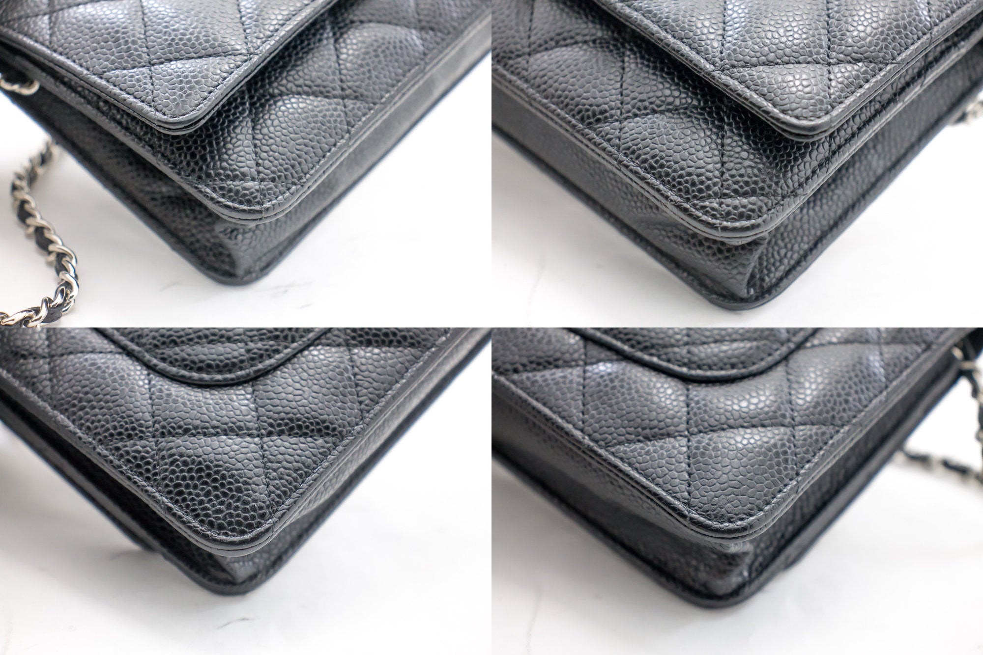 CHANEL Caviar Wallet On Chain WOC Double Zip Chain Shoulder Bag j70 –  hannari-shop