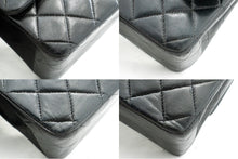 Τσάντα ώμου CHANEL Classic διπλό πτερύγιο μεσαίας αλυσίδας Μαύρο αρνί k61 hannari-shop