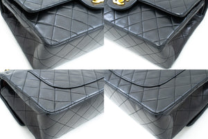 Τσάντα ώμου με αλυσίδα CHANEL Classic Double Flap 10" Μαύρο Lambskin m32 hannari-shop