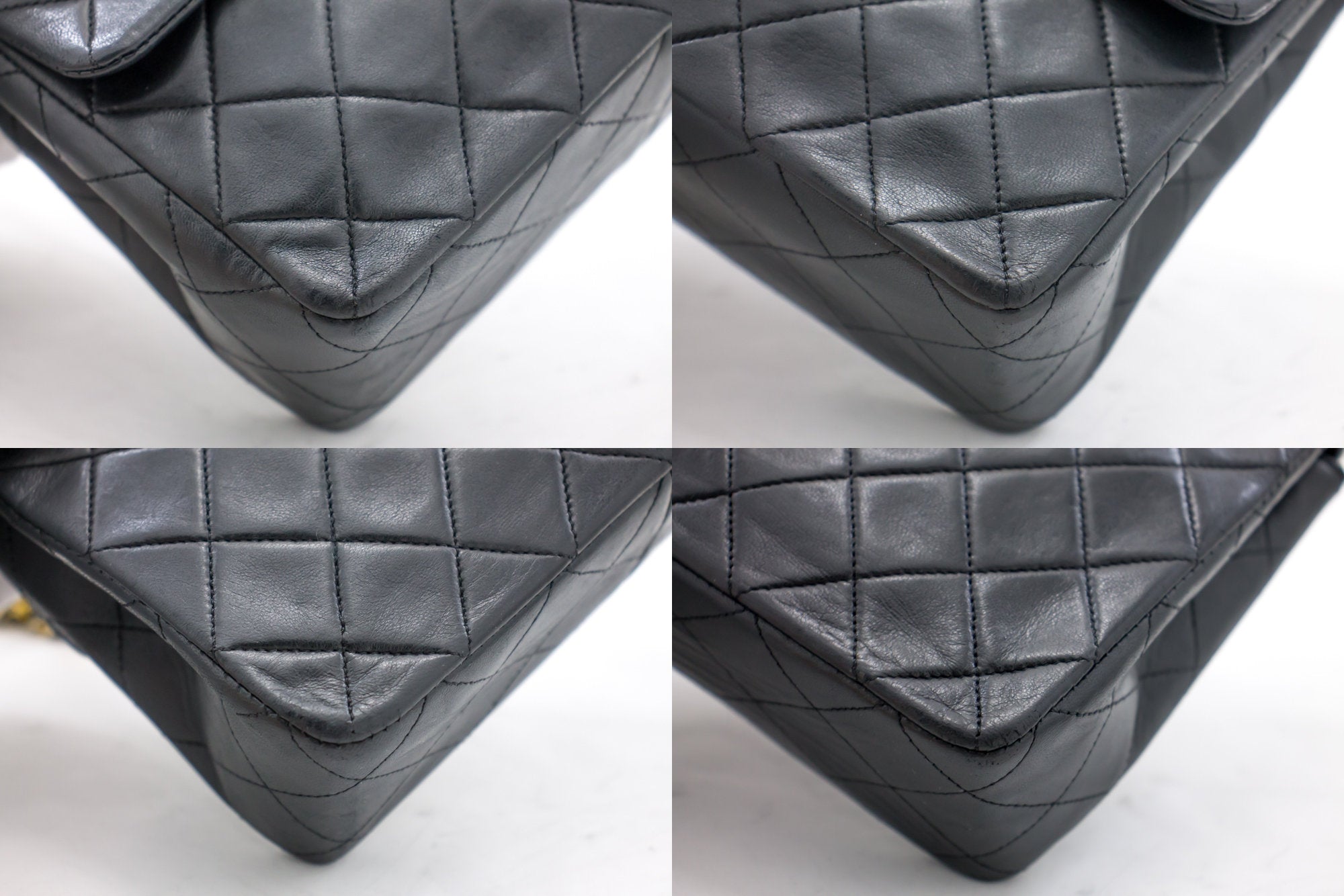 CHANEL Half Moon Chain Shoulder Bag Crossbody Black Quilted Flap k22 –  hannari-shop