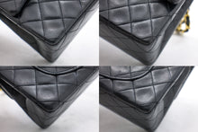 Τσάντα ώμου CHANEL 2.55 Διπλό Πτερύγιο Μικρή Αλυσίδα Μαύρο Δέρμα αρνιού h21 hannari-shop