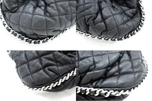 CHANEL Chain Around Shoulder Bag Crossbody Black Calfskin Leather j91 hannari-shop