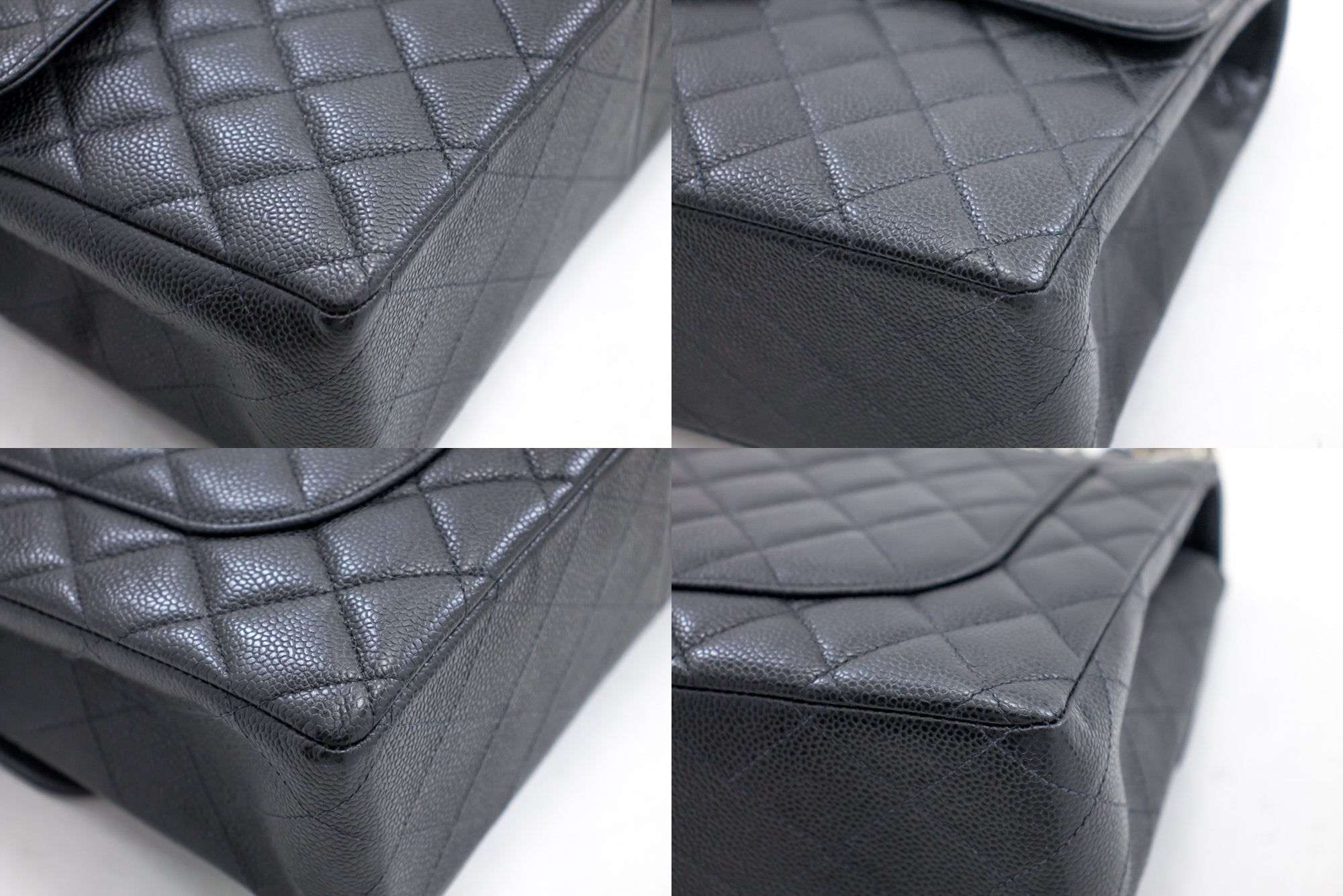CHANEL Classic Double Flap 10 Chain Shoulder Bag Black Lambskin i84 –  hannari-shop