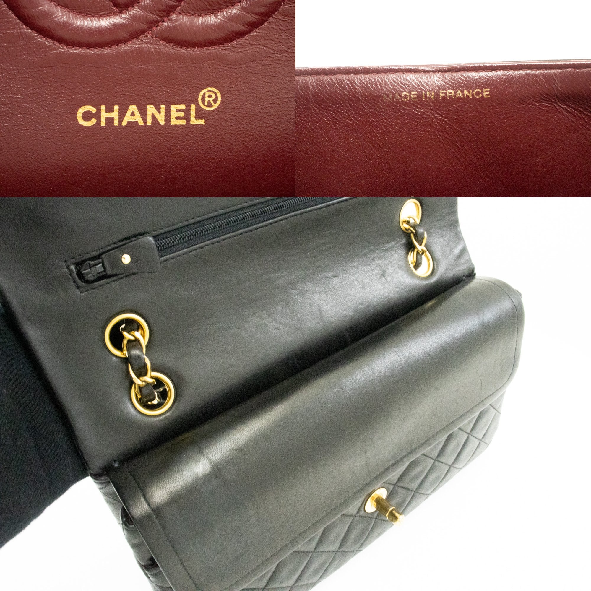 Chanel Classic Double Flap Medium Shoulder Bag Brown Lambskin