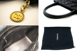 Τσάντα ώμου CHANEL Gold Medallion Caviar Shopping Tote L79 hannari-shop