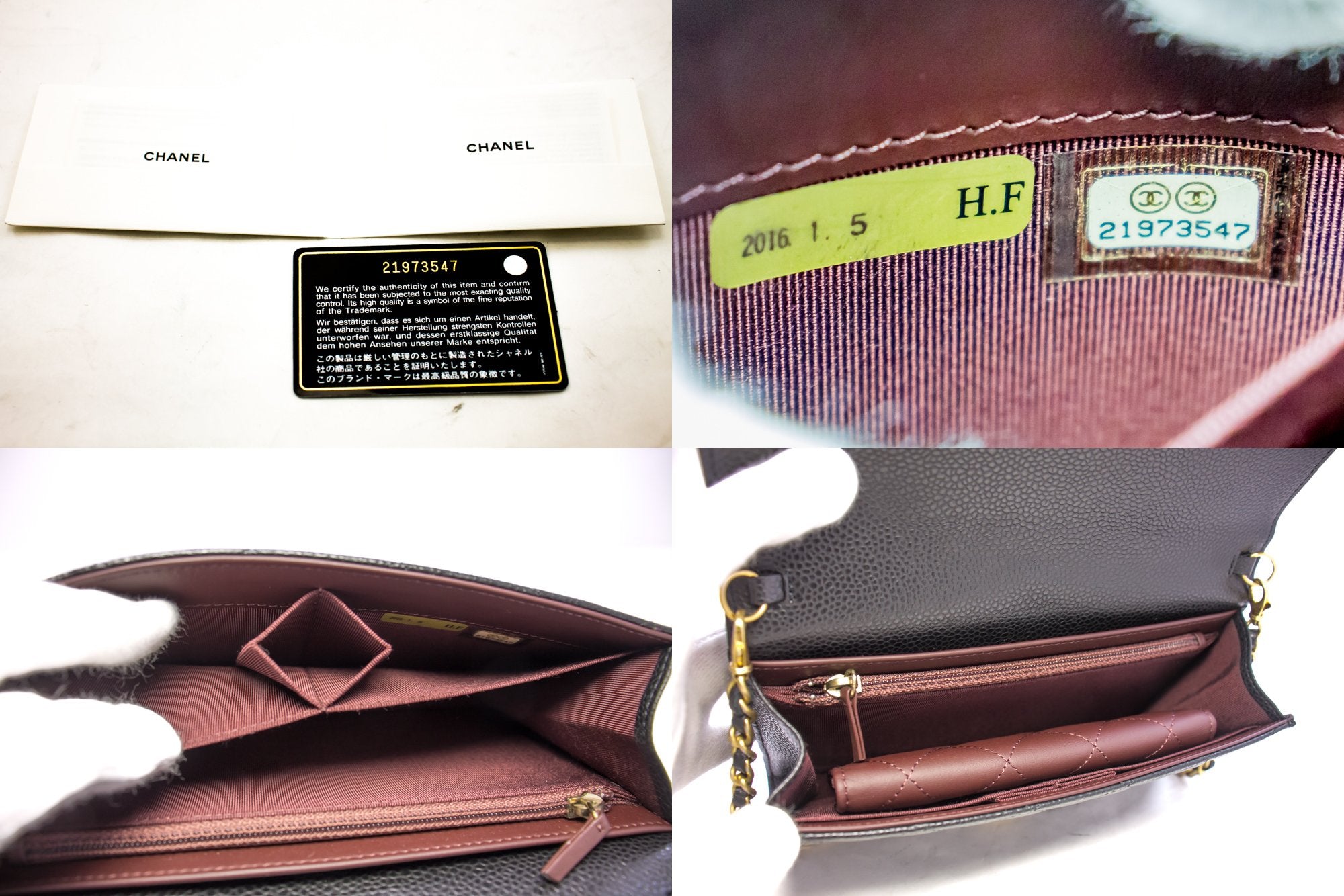 CHANEL Caviar Wallet On Chain WOC Black Shoulder Bag Clutch Purse i22 –  hannari-shop