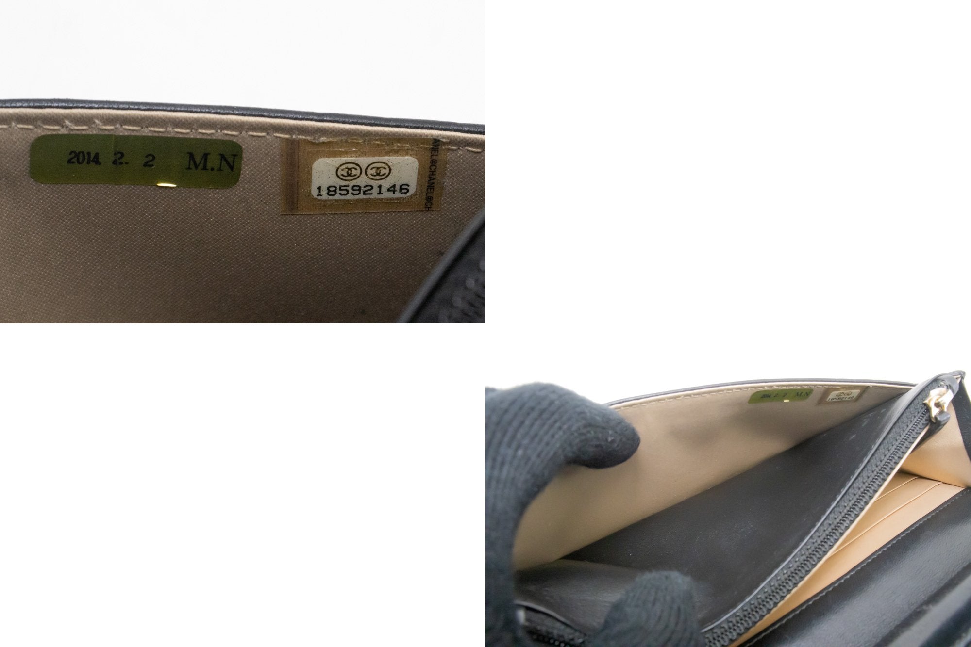 CHANEL Black Classic Wallet On Chain WOC Shoulder Bag Lambskin L44 –  hannari-shop