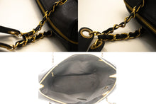 Τσάντα ώμου CHANEL Caviar Big Large Chain Chain Black Leather Gold Zip d73 hannari-shop