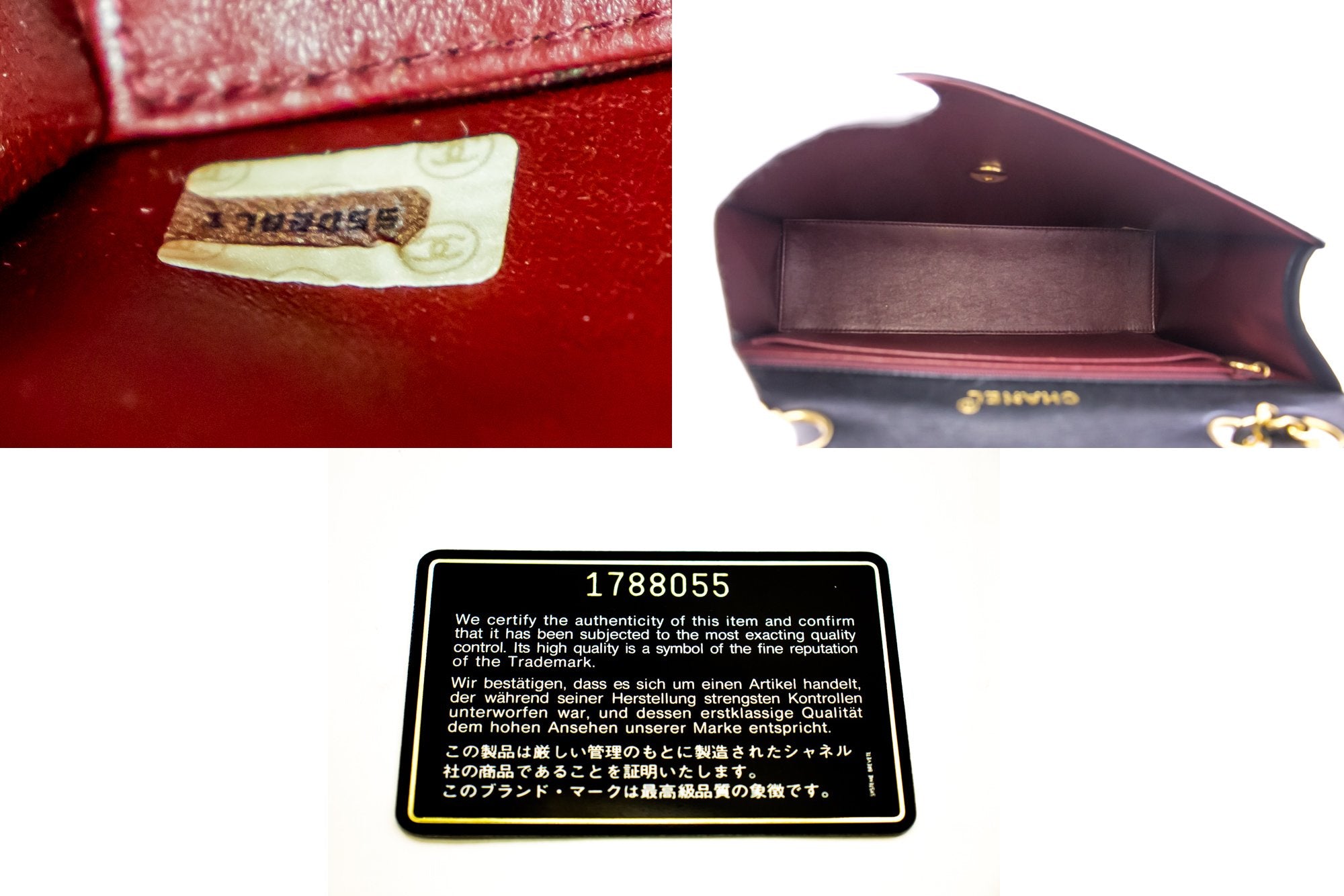 CHANEL Vintage Classic Chain Shoulder Bag Black Quilted Flap Lamb i93 –  hannari-shop