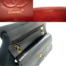 Τσάντα ώμου με αλυσίδα CHANEL Classic Double Flap 9" Μαύρο Lambskin m02 hannari-shop