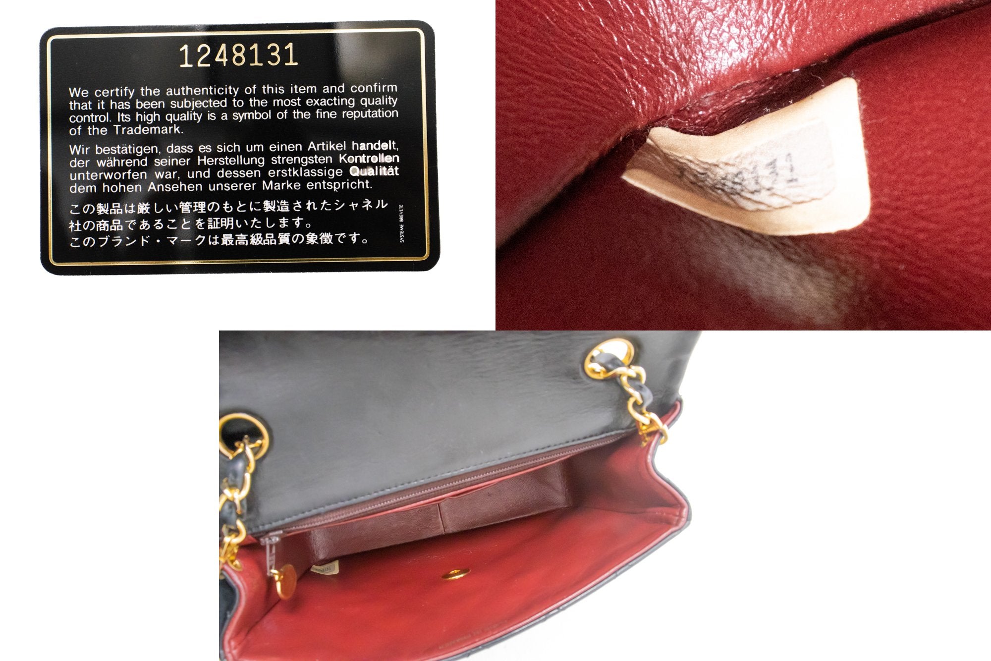 CHANEL Mini Square Small Chain Shoulder Bag Crossbody Black Quilt k44 –  hannari-shop