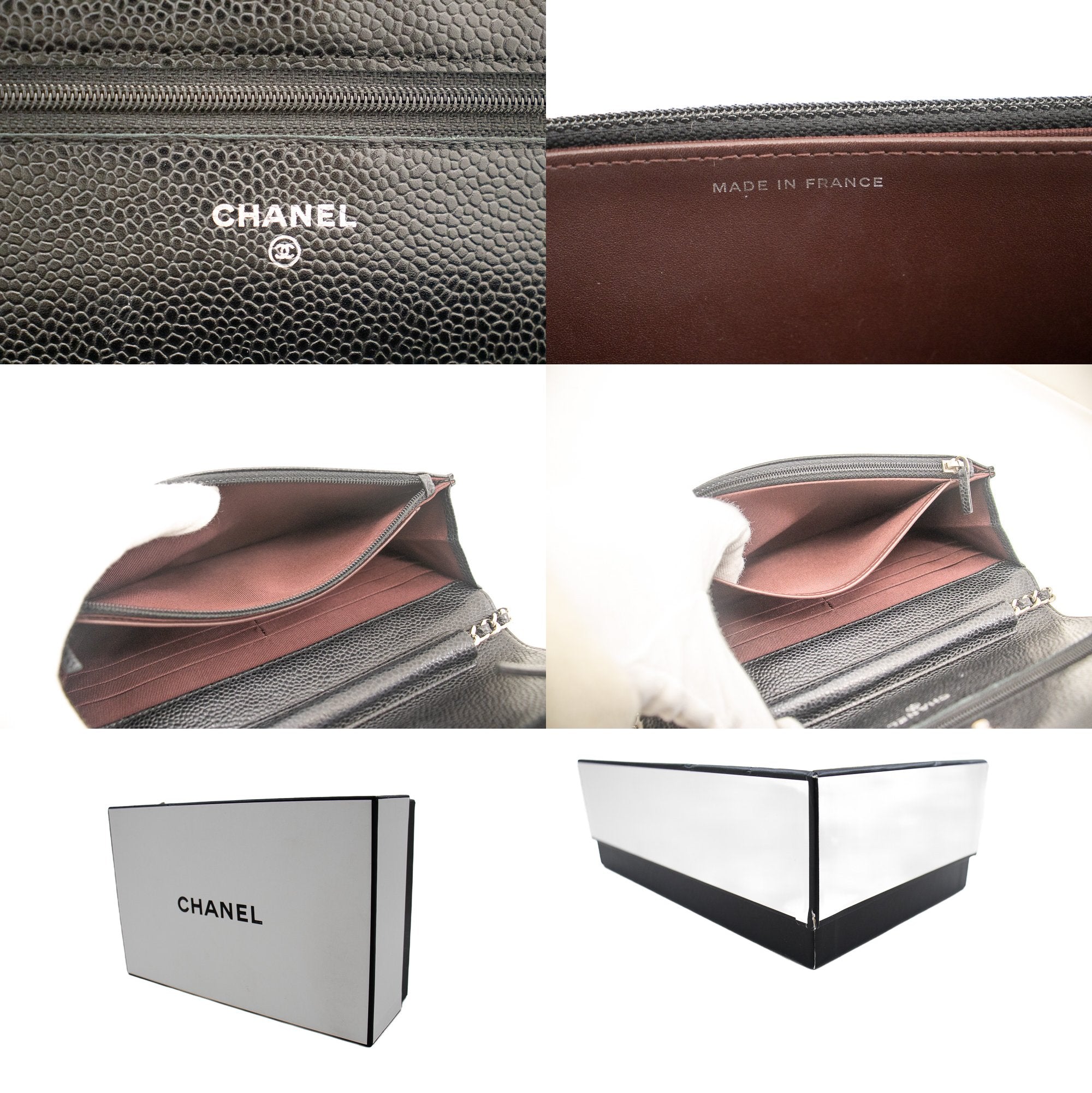 CHANEL Caviar Wallet On Chain WOC Black Shoulder Bag