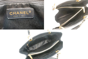 CHANEL Caviar GST 13" Grand Shopping Tote Chain Shoulder Bag Black m14 hannari-shop