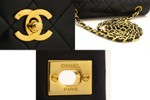 CHANEL schoudertas met volledige klep en ketting, zwarte gewatteerde portemonnee van lamsleer L61 hannari-shop