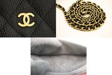 CHANEL Caviar Wallet On Chain WOC Sort skuldertaske Crossbody L48 hannari-shop