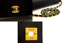 CHANEL Full Flap Chain Skuldertaske Sort Quiltet Lammeskind Læder h46 hannari-shop
