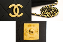 CHANEL Full Flap Chain Shoulder Bag Clutch Black Quilted Lambskin j67 hannari-shop