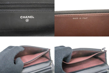 CHANEL Black Classic Wallet On Chain WOC Shoulder Bag