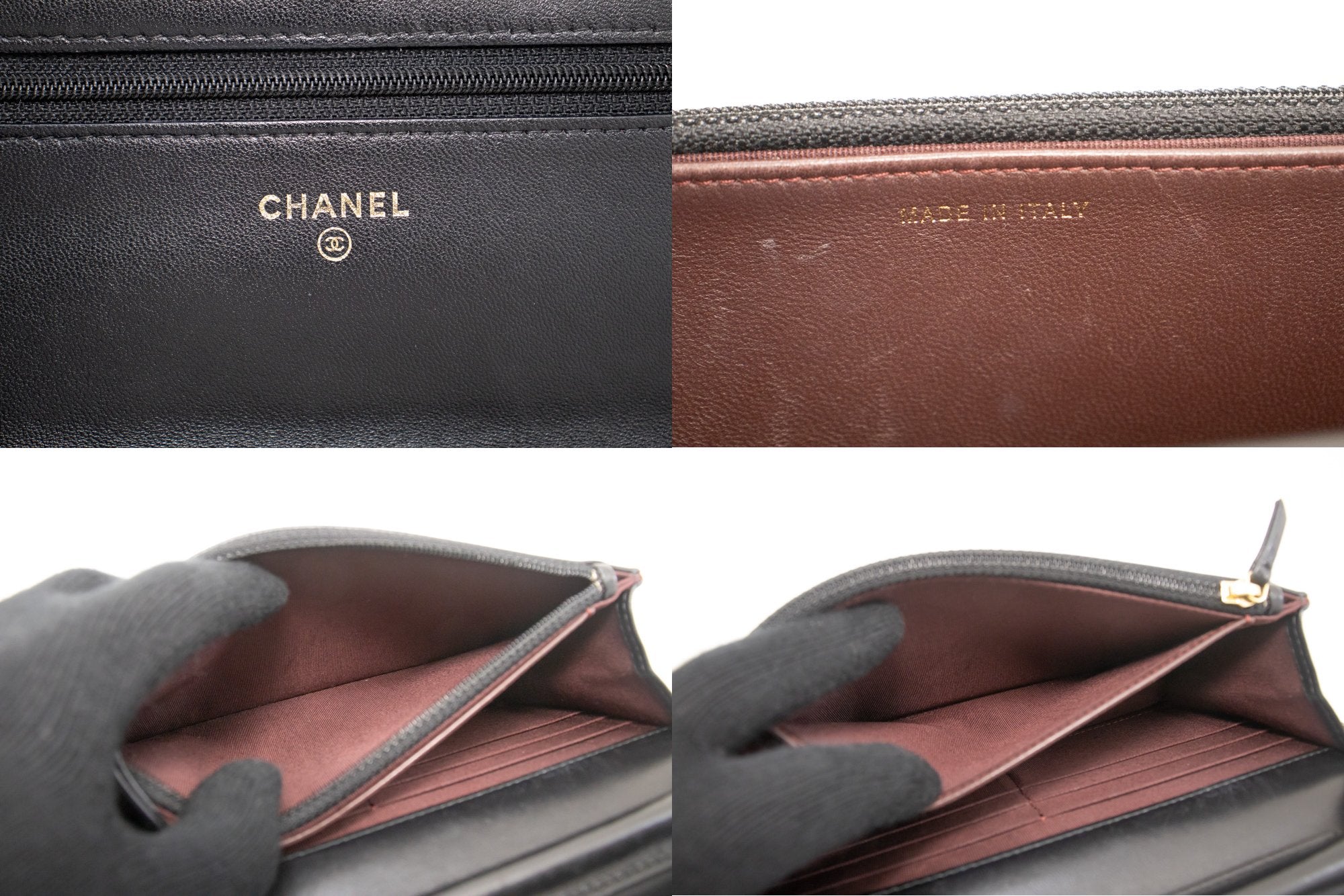 CHANEL Caviar Wallet On Chain WOC Black Shoulder Bag Crossbody j72 –  hannari-shop