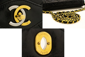 CHANEL Paris Limited Small Chain Shoulder Bag Black Quilted Flap L91 hannari-shop