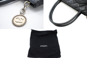 CHANEL Silver Medallion Caviar Skuldertaske Shopping Tote Sort SV k57 hannari-shop