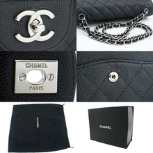 CHANEL 11" Large Grained Calfskin Double Flap Chain Shoulder Bag L18 hannari-shop