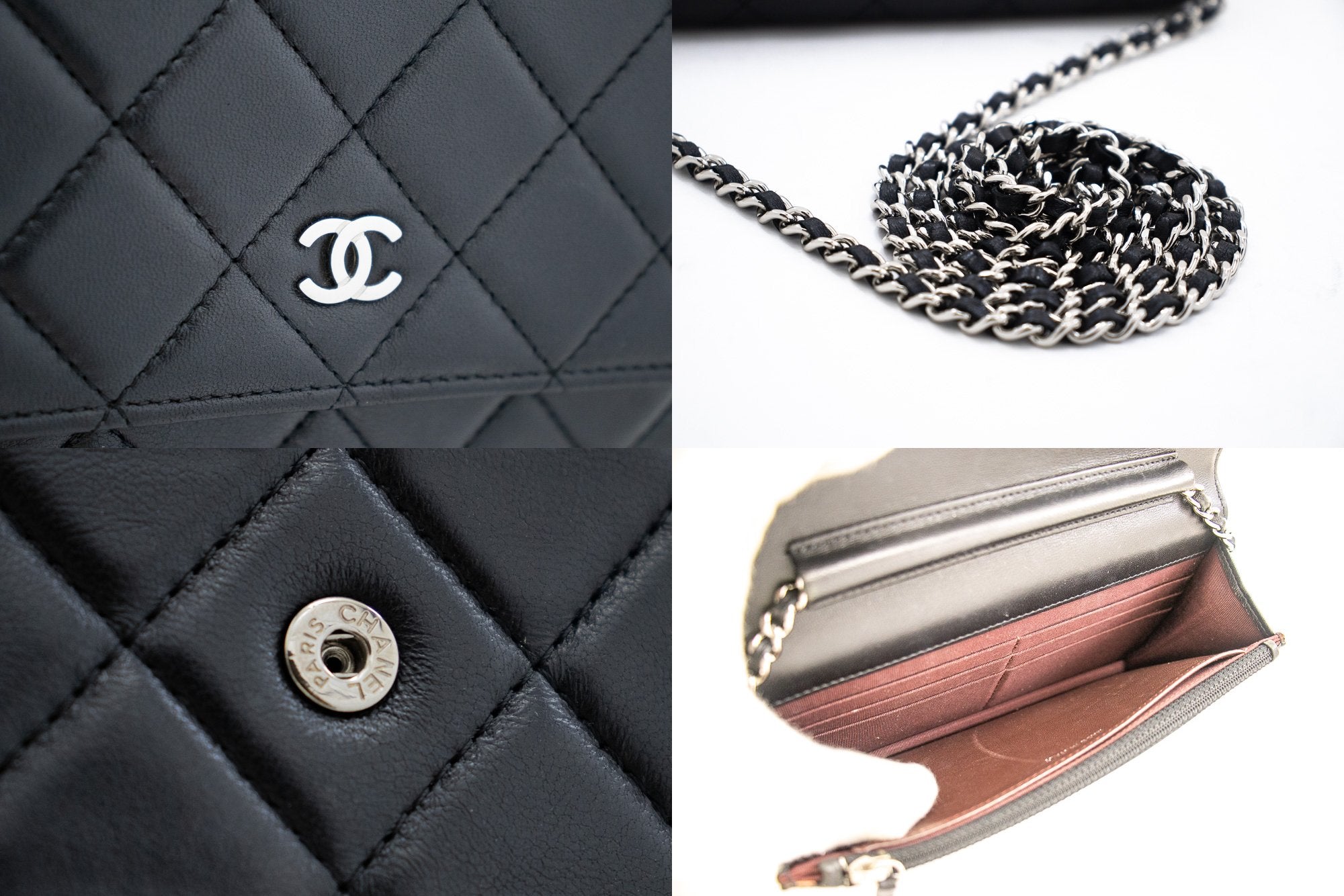 CHANEL Caviar Wallet On Chain WOC Black Shoulder Bag Crossbody i97 – hannari -shop