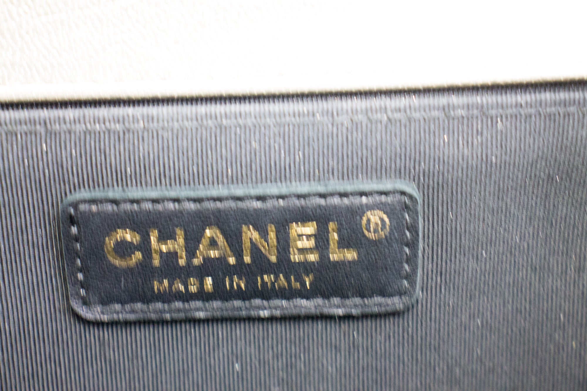 CHANEL Bicolor Medium Boy Flap Chain Shoulder Bag Black Gold a26