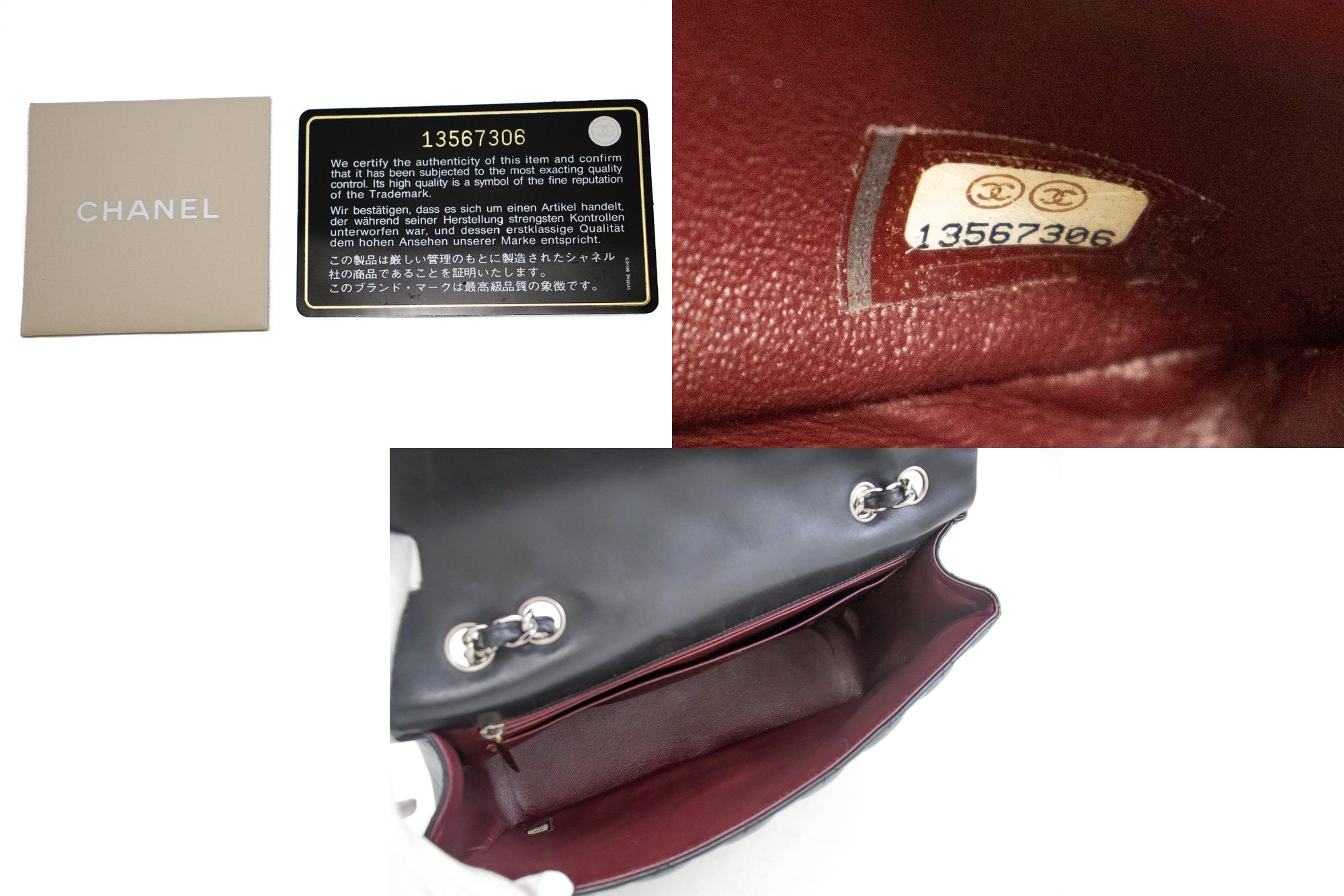 CHANEL Chain Shoulder Bag Clutch Black Quilted Flap Lambskin Purse k14 –  hannari-shop