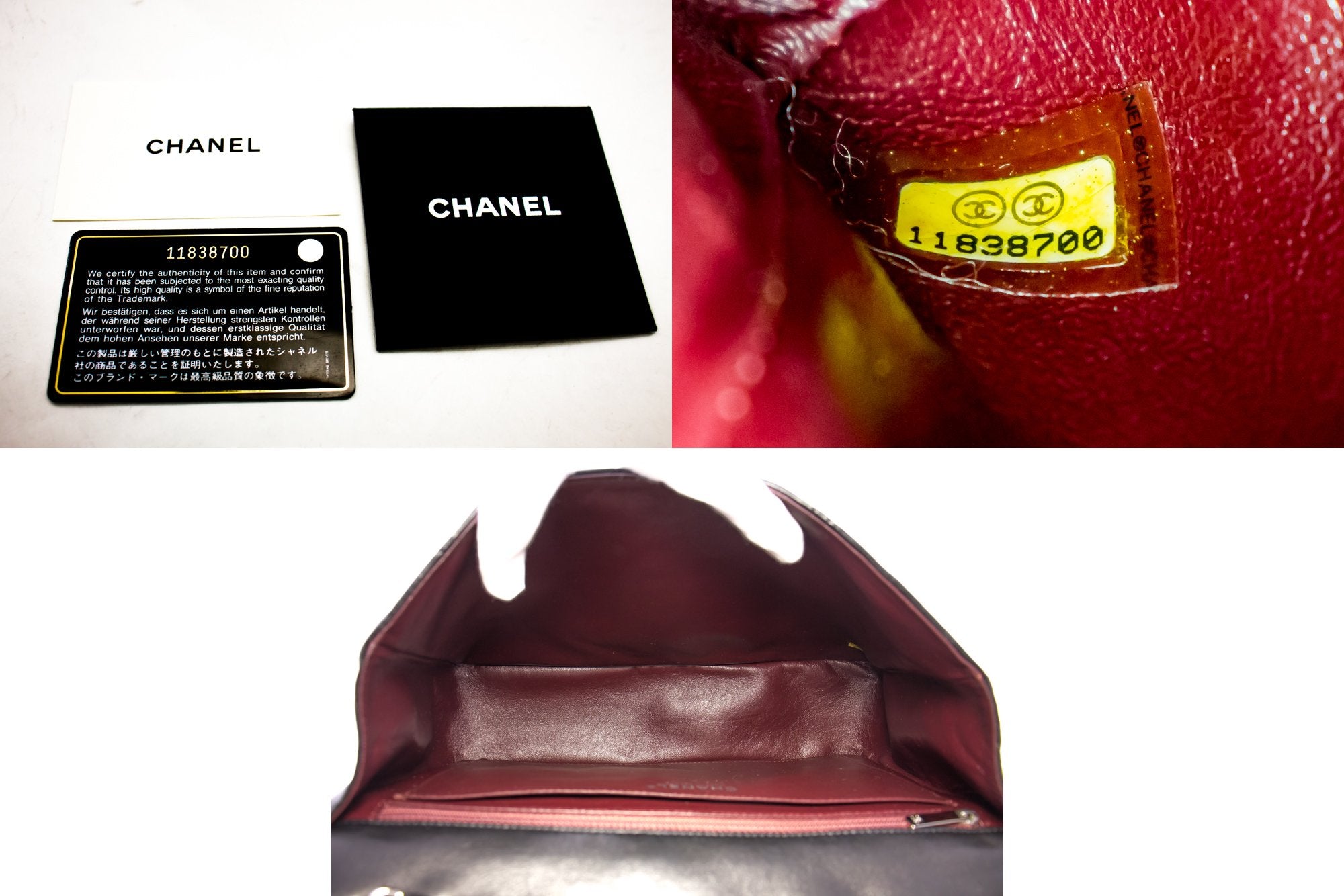 CHANEL Classic Double Flap 10 Chain Shoulder Bag Black Lambskin L16 –  hannari-shop